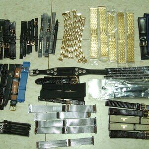 LOT 90 NOS VINTAGE WRIST WATCH BANDS.30 YEARS OLD.